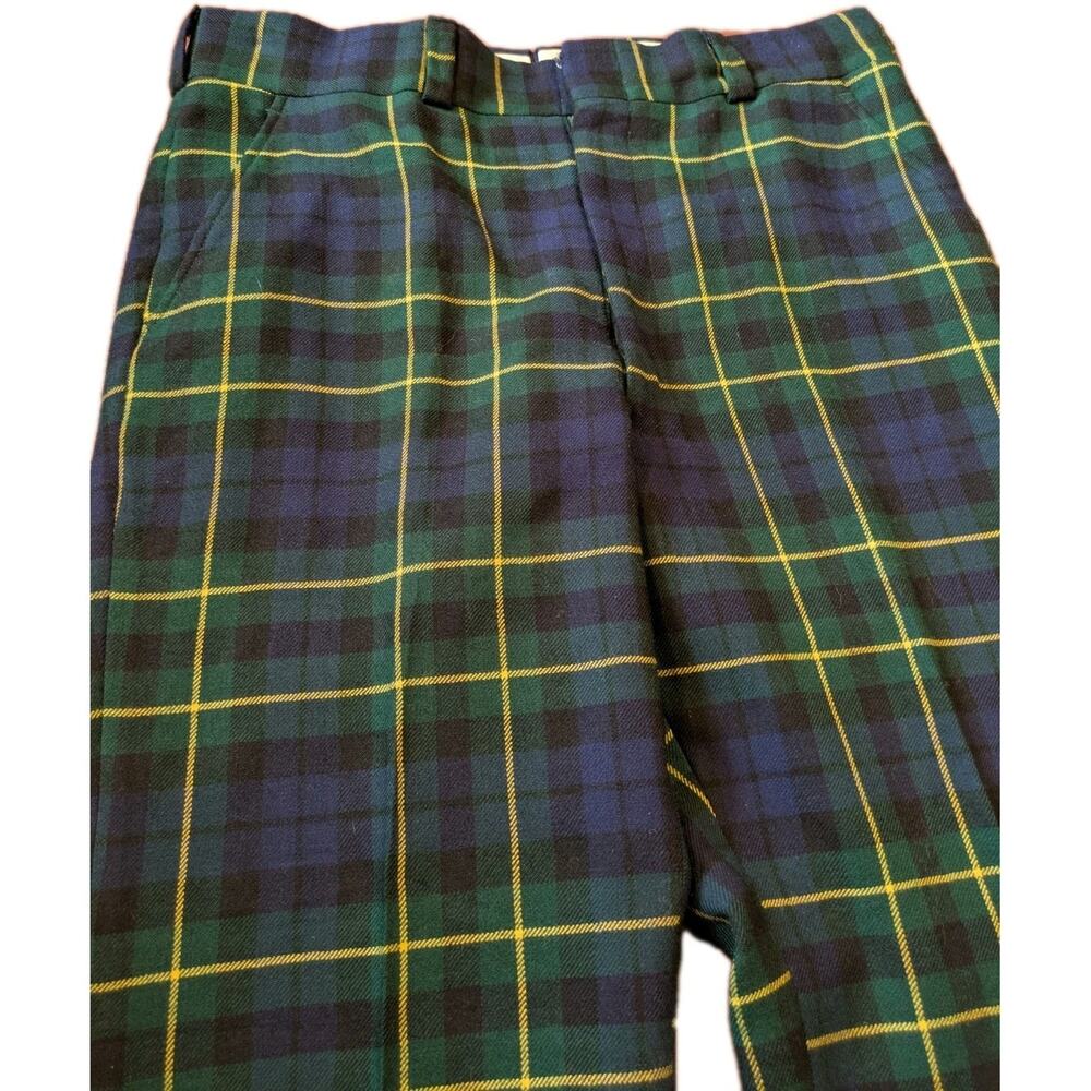 Vintage Austin Hill Wool Plaid Trousers Mens 34x30 Preppy Golf Pants Made In USA - Picture 2 of 9
